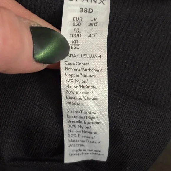 SPANX Limited Edition Pink and Black Artistic Bra-llelujah! Full Coverage Bra - Picture 6 of 8